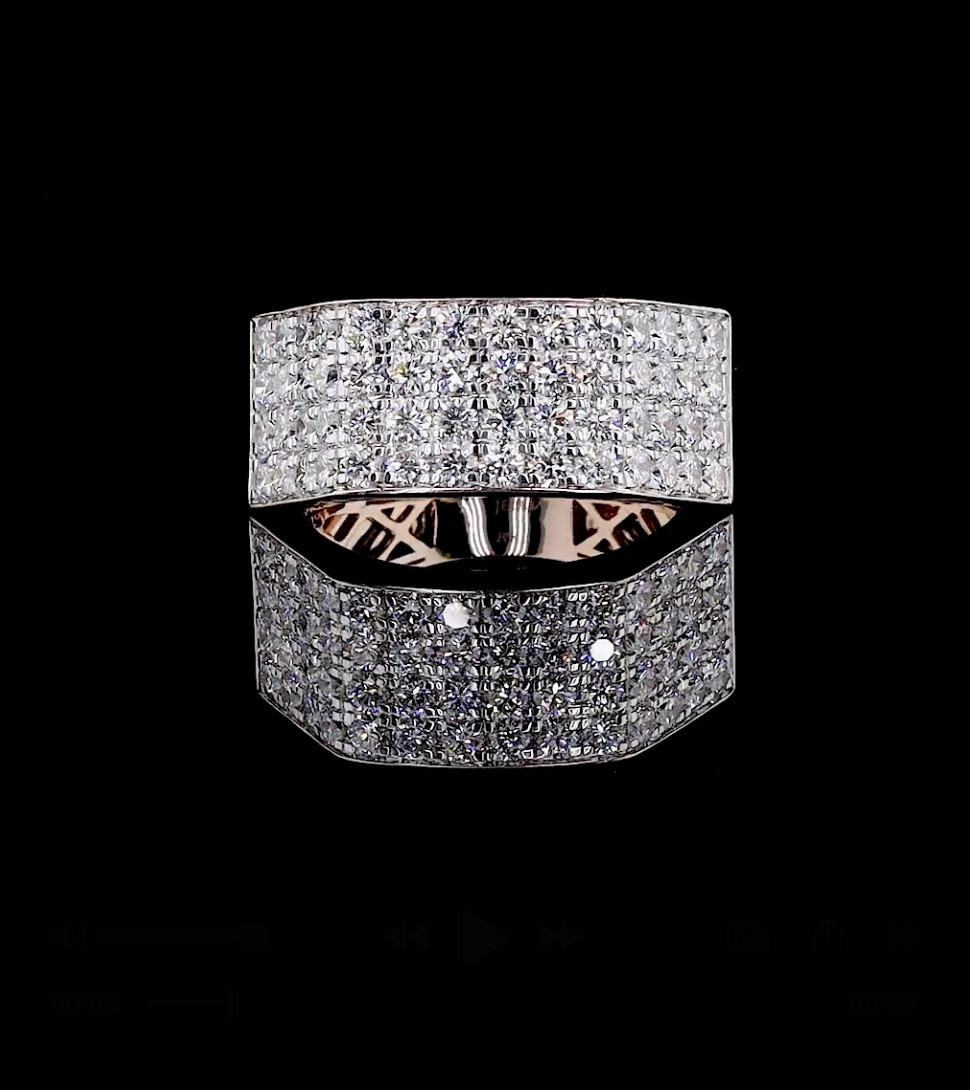 2.25 CTW Round Cut Lab-Grown Diamond Men\'s Ring ,Wedding Ring ,IGI Certified
