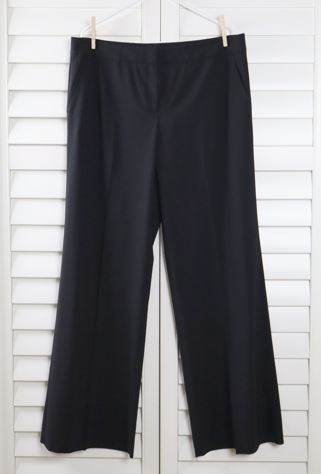 LAFAYETTE 148 New York NWT $498 Wool Delancey Wide Leg Trousers Pants Size 14