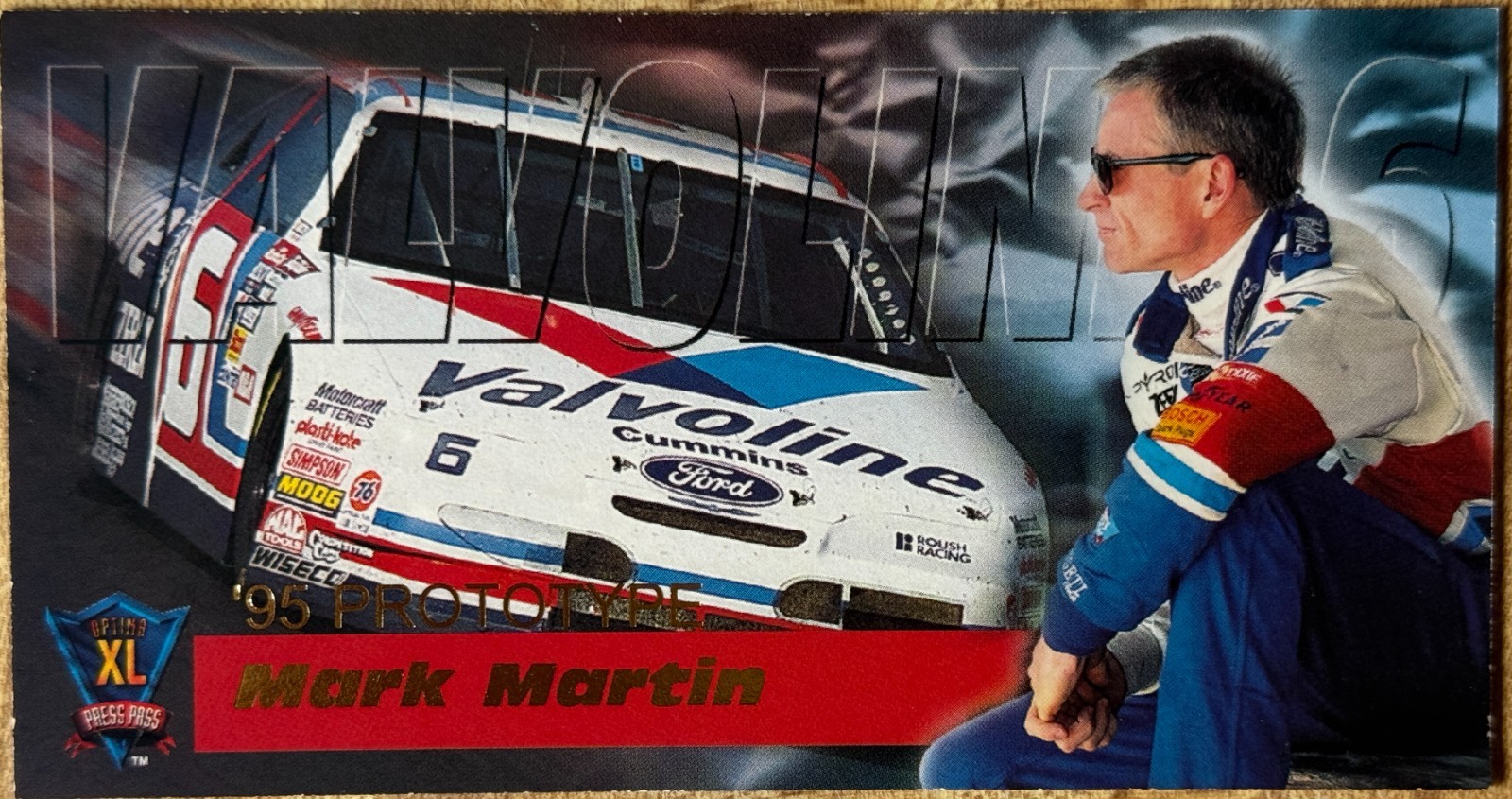 1995 Press Pass Optima XL Mark Martin #XL 3/3 Prototype Promo NASCAR Valvoline