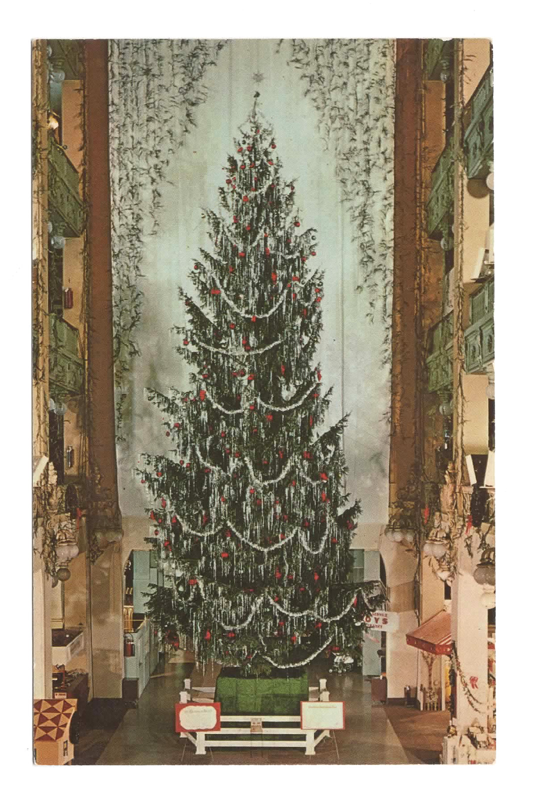 Vintage Sterling Linder Davis Christmas Tree, Cleveland, Ohio Chrome Postcard