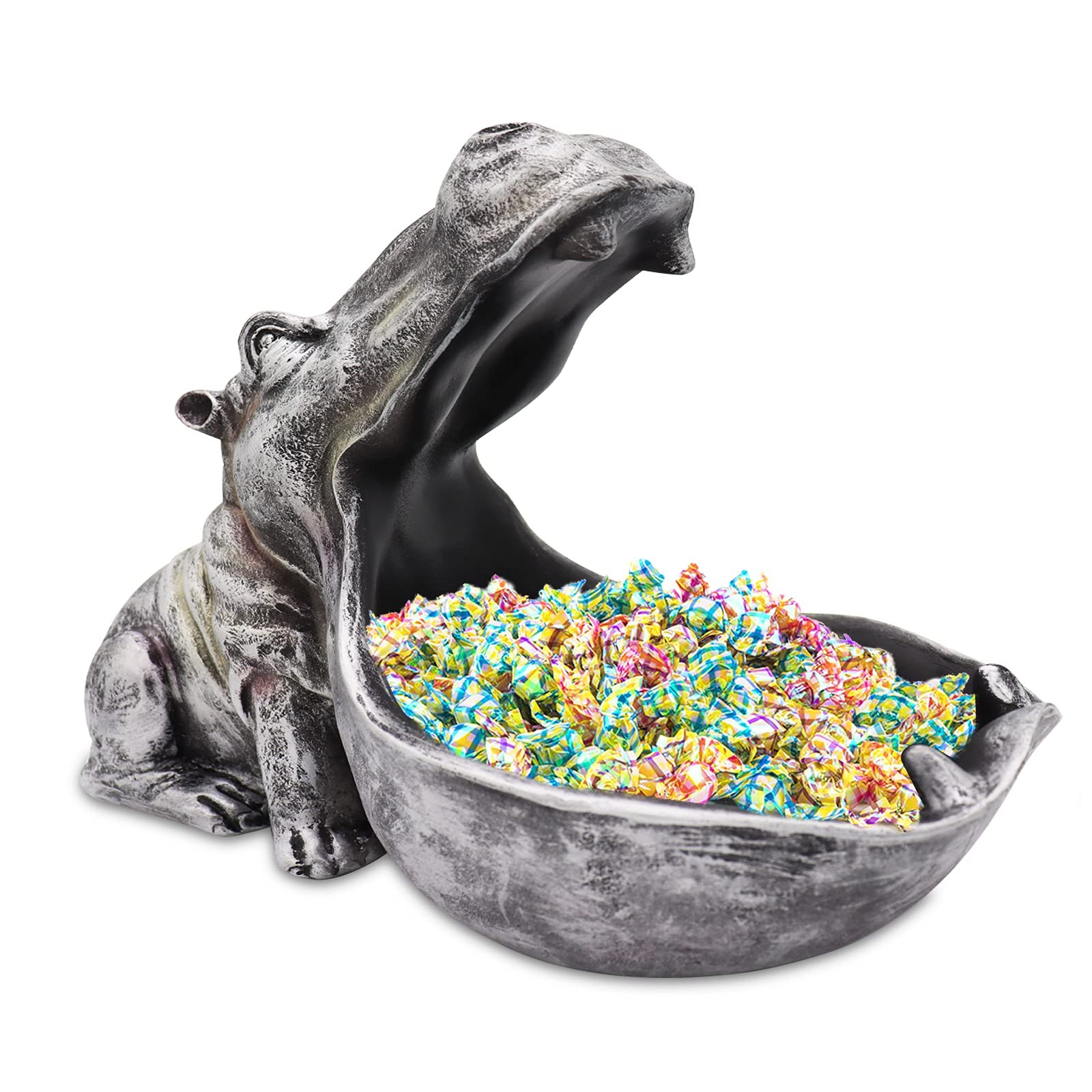 aboxoo Hippo Statue Home Resin Hippopotamus Figurine Fun Candy Dish,Key Bowl,Big aboxoo Hippo Statue Home Resin Hippopotamus Figurine Fun Candy Dish,Key Bowl,Big
