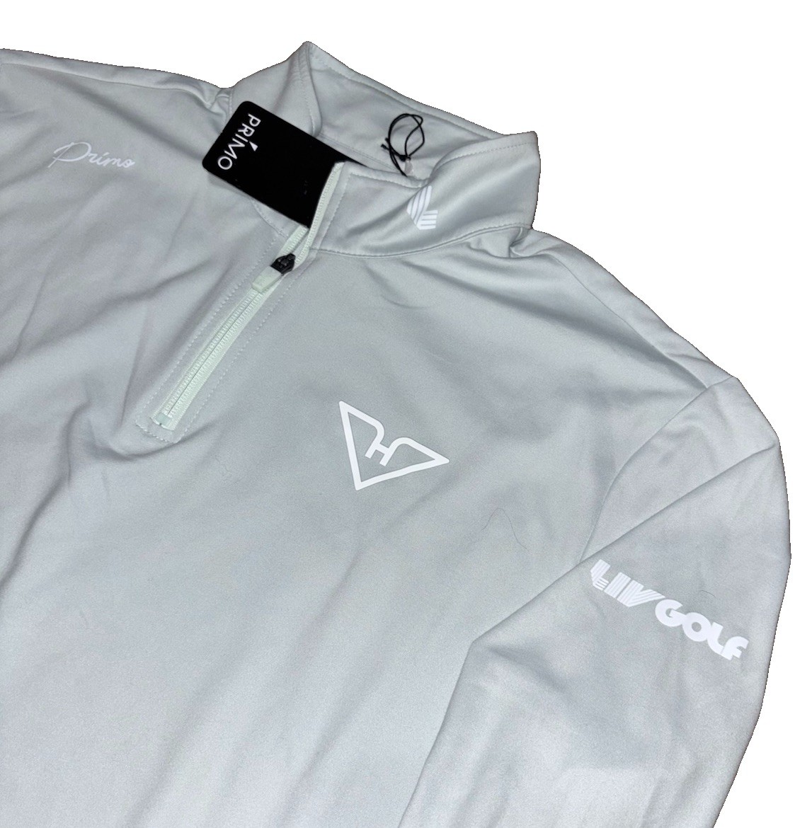 NEW Men\'s Large PRIMO LIV GOLF Tour Issued 1/4 Zip Pullover SOFT GREEN
