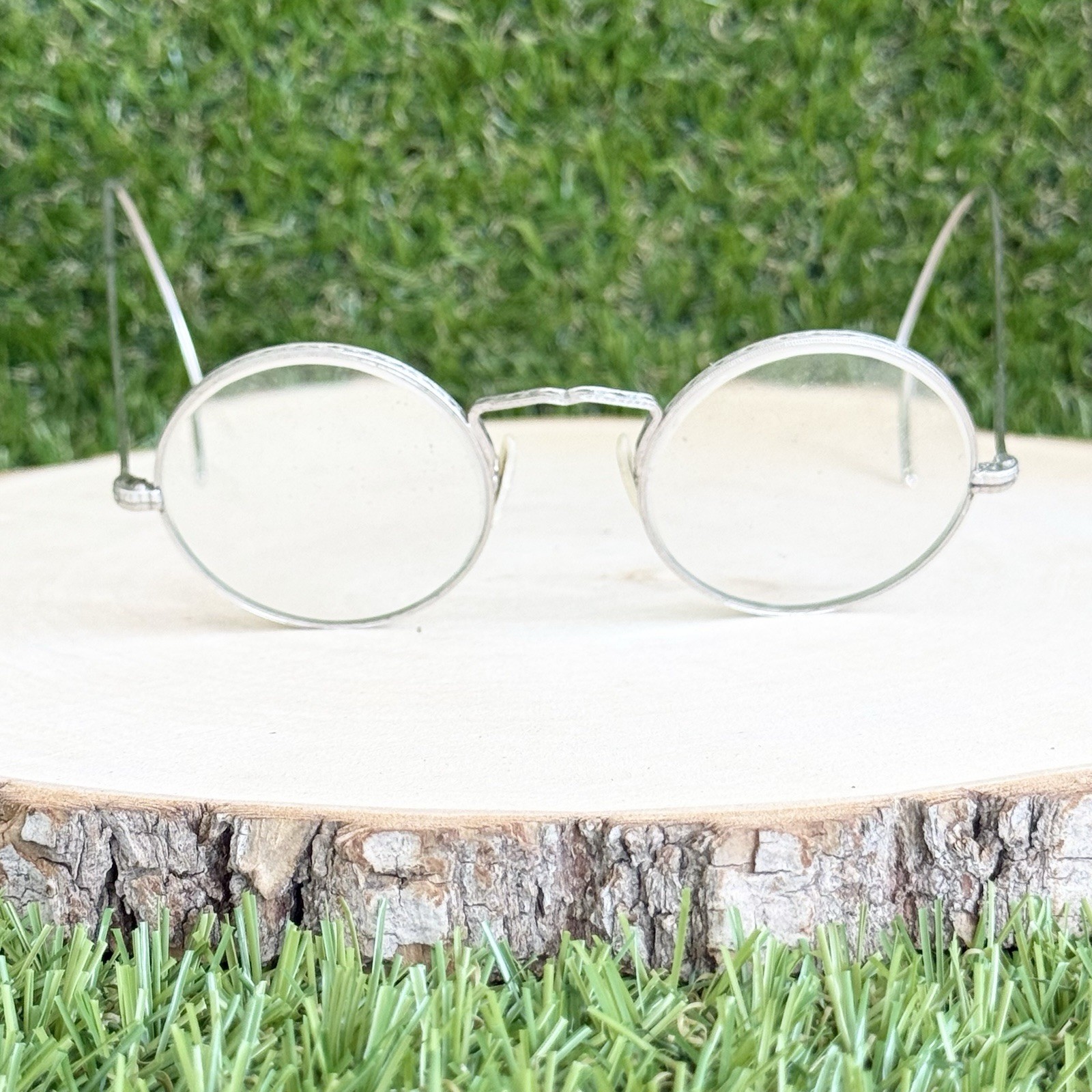 Vtg 1930s Buhl Optical Ful-Vue Wire Glasses White Gold Filled Cable Rim 41-17 Vtg 1930s Buhl Optical Ful-Vue Wire Glasses White Gold Filled Cable Rim 41-17