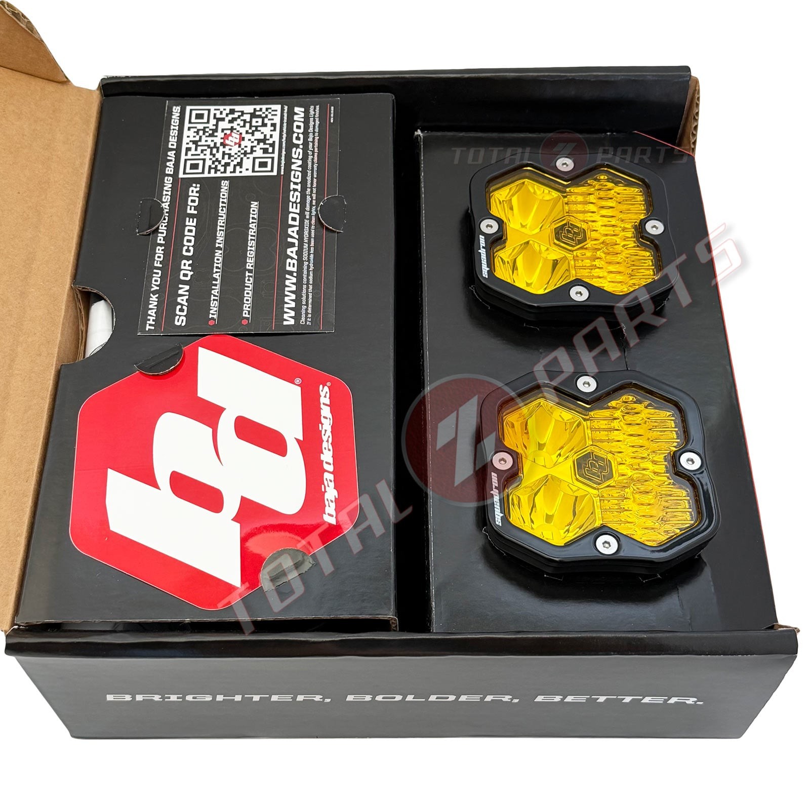 Baja Designs® Squadron 2.0 Sport LED Pair Amber Driving/Combo Lights & Wiring