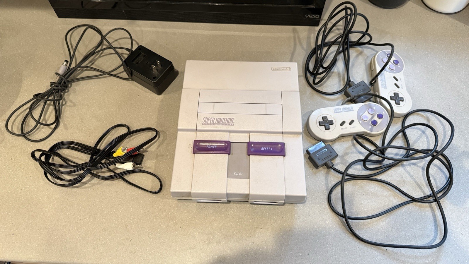 Original Nintendo Super Nintendo Entertainment System (SNES), model SNS-001.