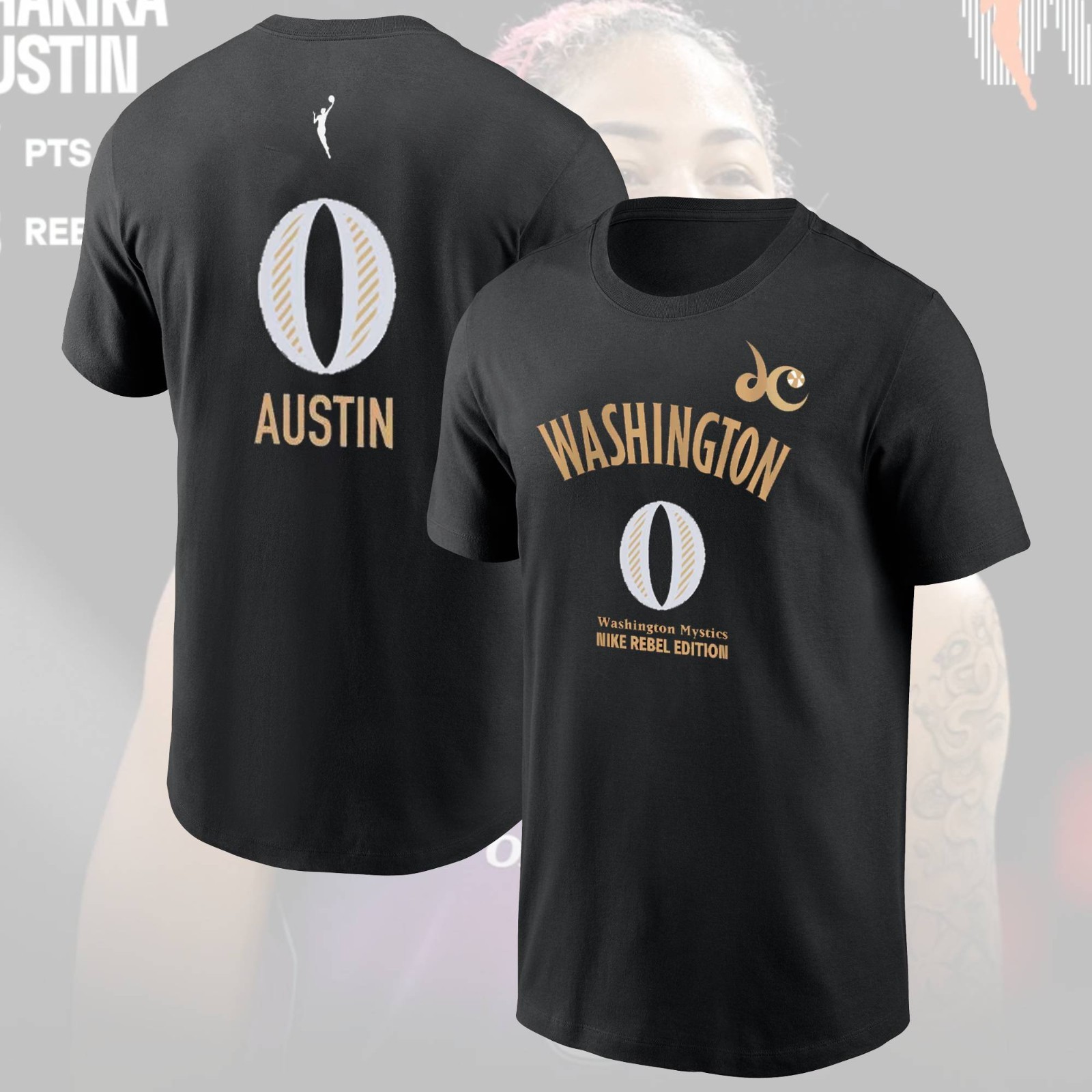HOT - Shakira Austin #0 Washington Mystics 2026 Player Name & Number Fan Apparel
