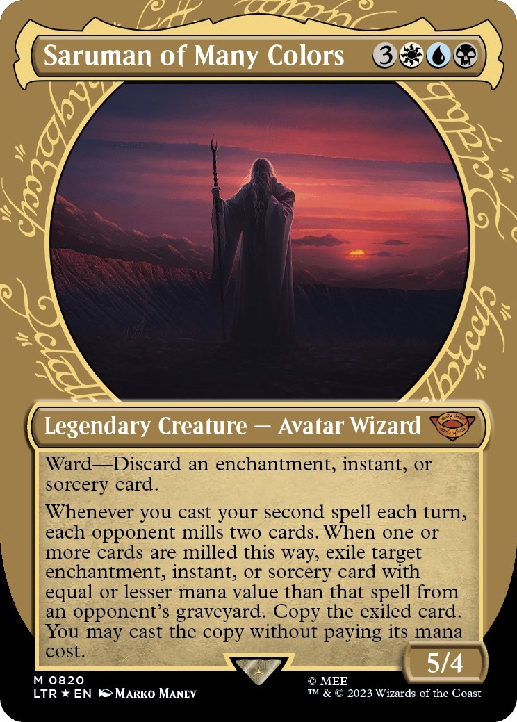 Saruman of Many Colors (Showcase) (Surge Foil) #820 (NM) (LTR) MTG