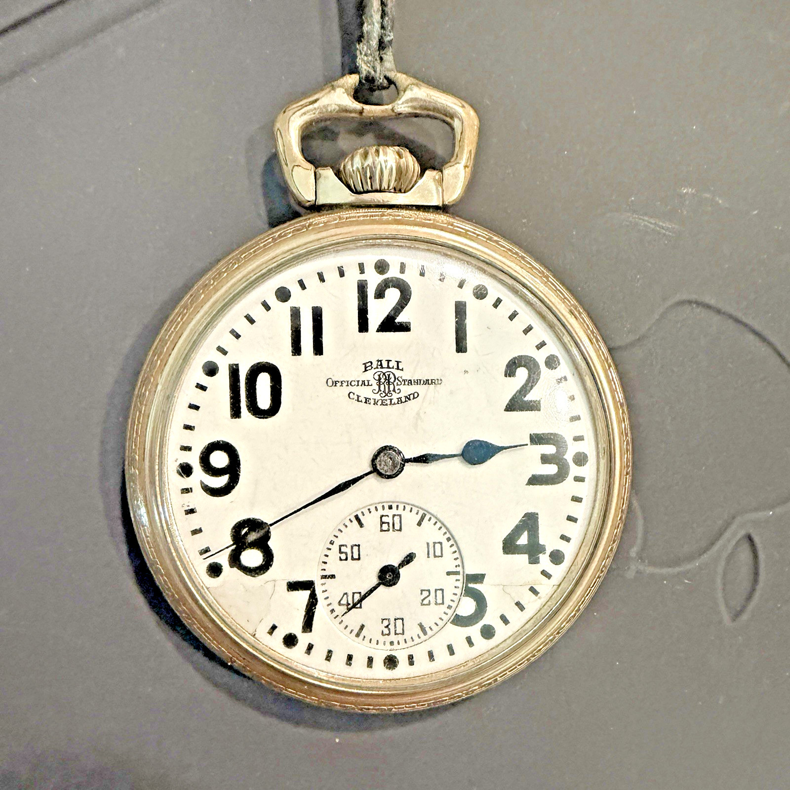 VTG Ball Hamilton 999 Railroad Pocket Watch RUNS 21J 16s Official RR 10K G.F.