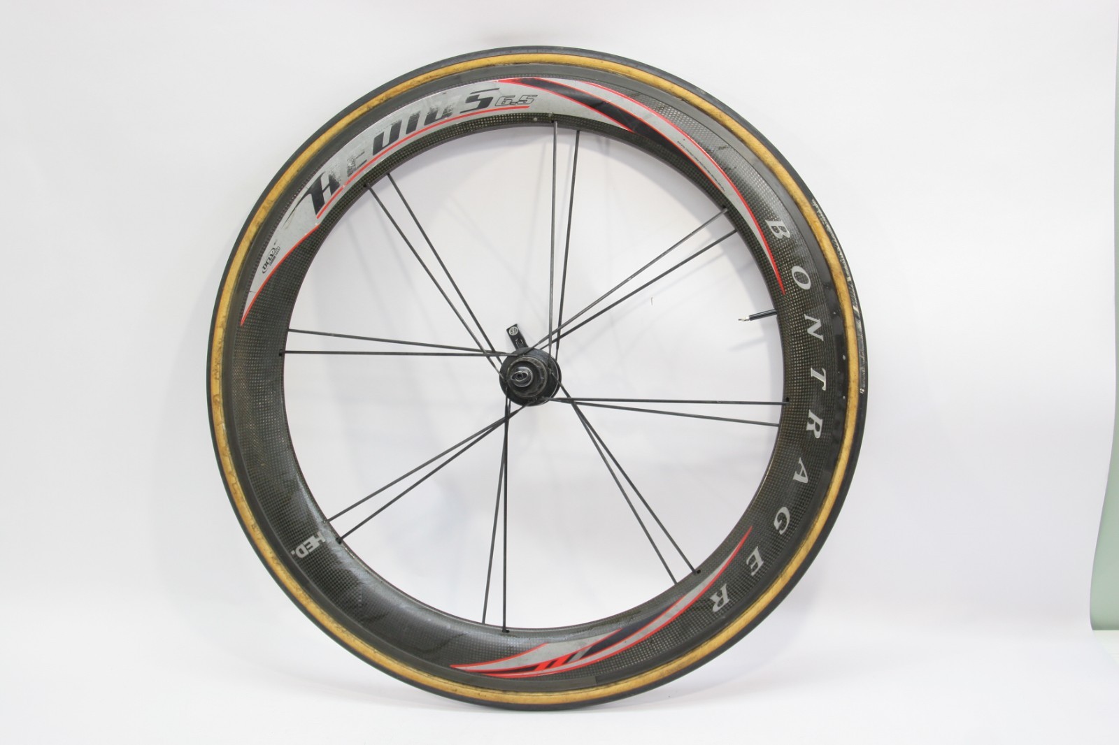 Bontrager HED Aeolus 6.5 Tubular 700 Rear Wheel/Tire Carbon 16 Spoke 10sp