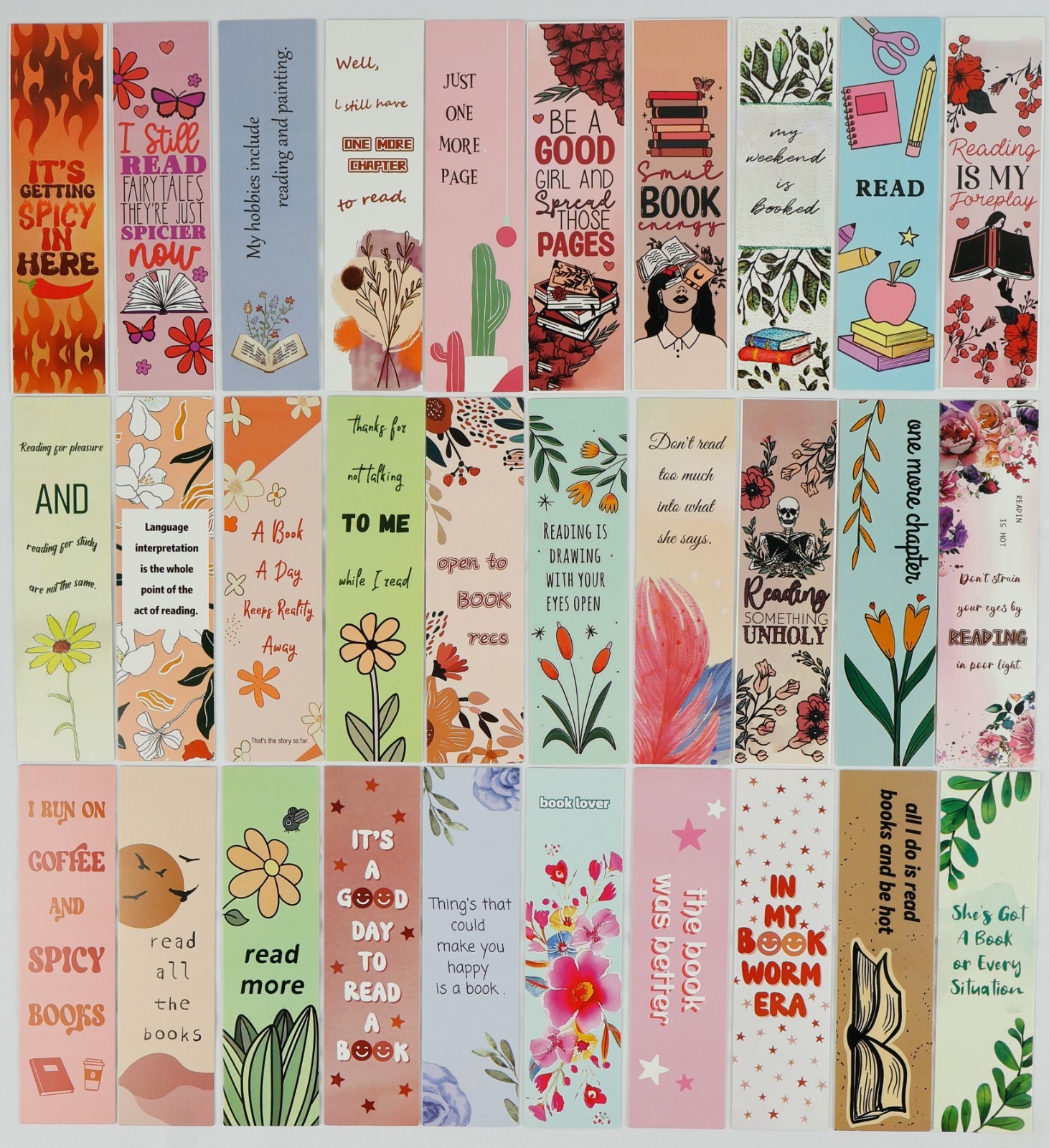 Bookish Quotes, Bookmark 30x, 5x, 2x, Cute Bookmarks, Fun Designs Bookish Quotes, Bookmark 30x, 5x, 2x, Cute Bookmarks, Fun Designs
