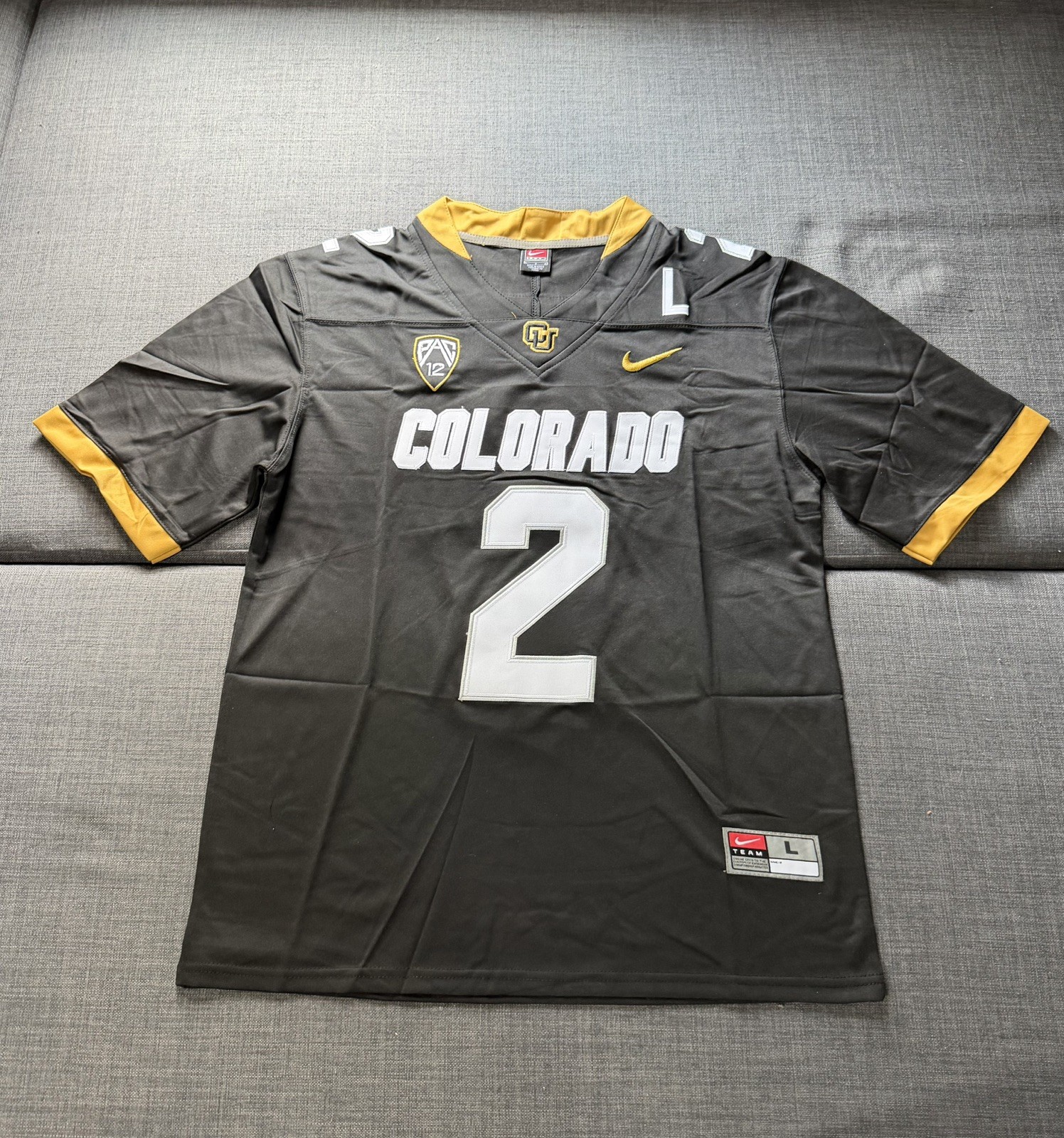 Shedeur Sanders Colorado Buffaloes Black Jersey 2024 FUSE Stitched #2 NWT Shedeur Sanders Colorado Buffaloes Black Jersey 2024 FUSE Stitched #2 NWT