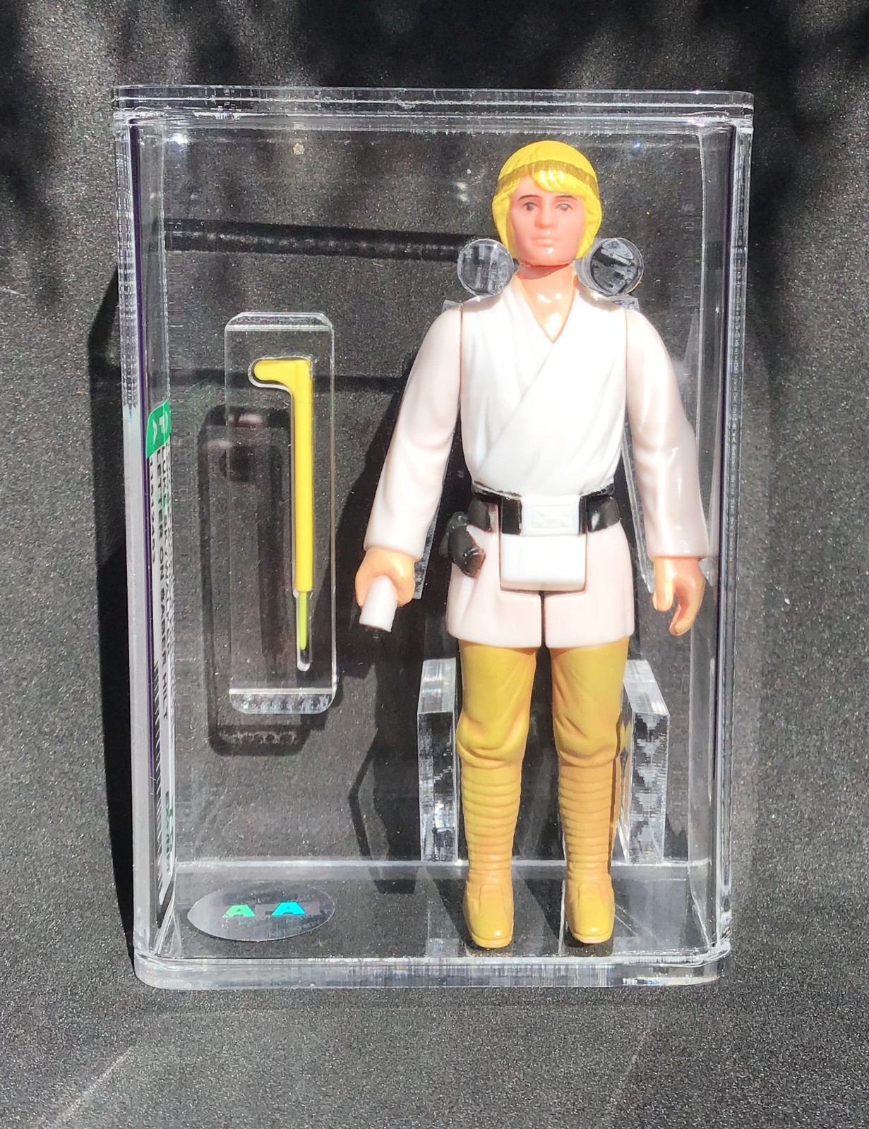 Luke Skywalker Farmboy Letter on Hilt HK AFA 75 Star Wars 1977 Kenner