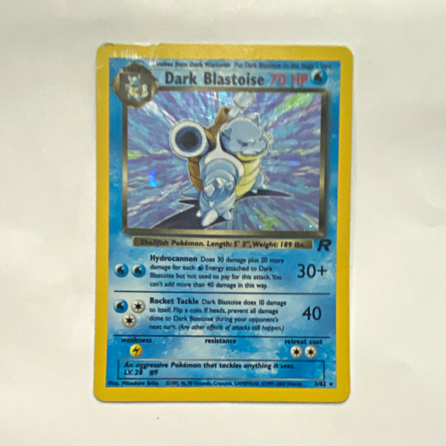 Wizards of the Coast Dark Blastoise 3/82 Team Rocket Holo Rare Unlimited 70 HP Wizards of the Coast Dark Blastoise 3/82 Team Rocket Holo Rare Unlimited 70 HP
