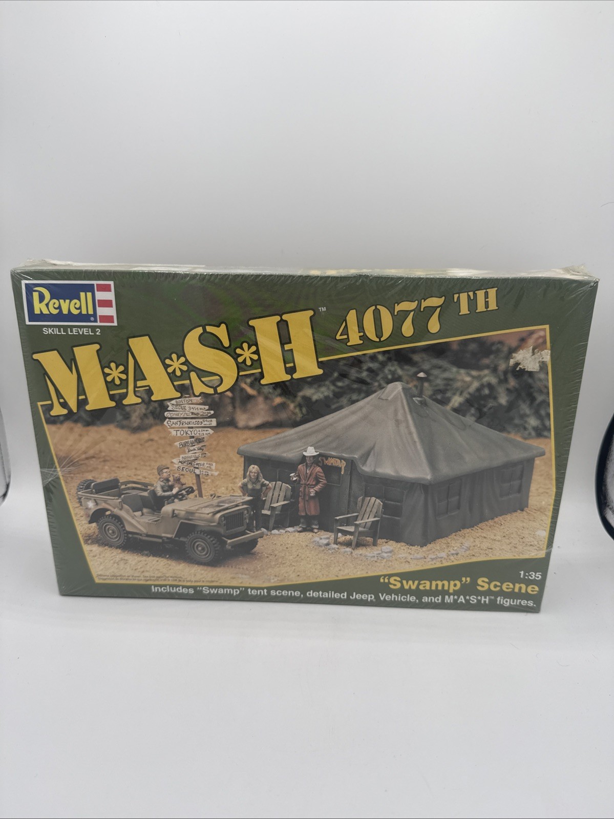 Vintage Revell 4335 M*A*S*H 4077th Swamp Scene 1/35 Scale Model Kit MASH SEALED