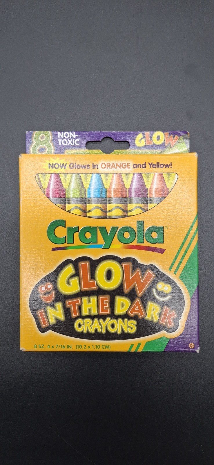 New Crayola Glow in the Dark Crayons 8 Pack 1997 New Old Stock