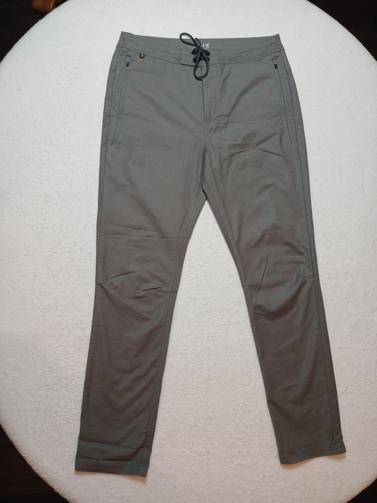 Roark Layover Pants Men\'s 33 Green Travel Drawstring Zip Pocket Adventure Roark Layover Pants Men\'s 33 Green Travel Drawstring Zip Pocket Adventure