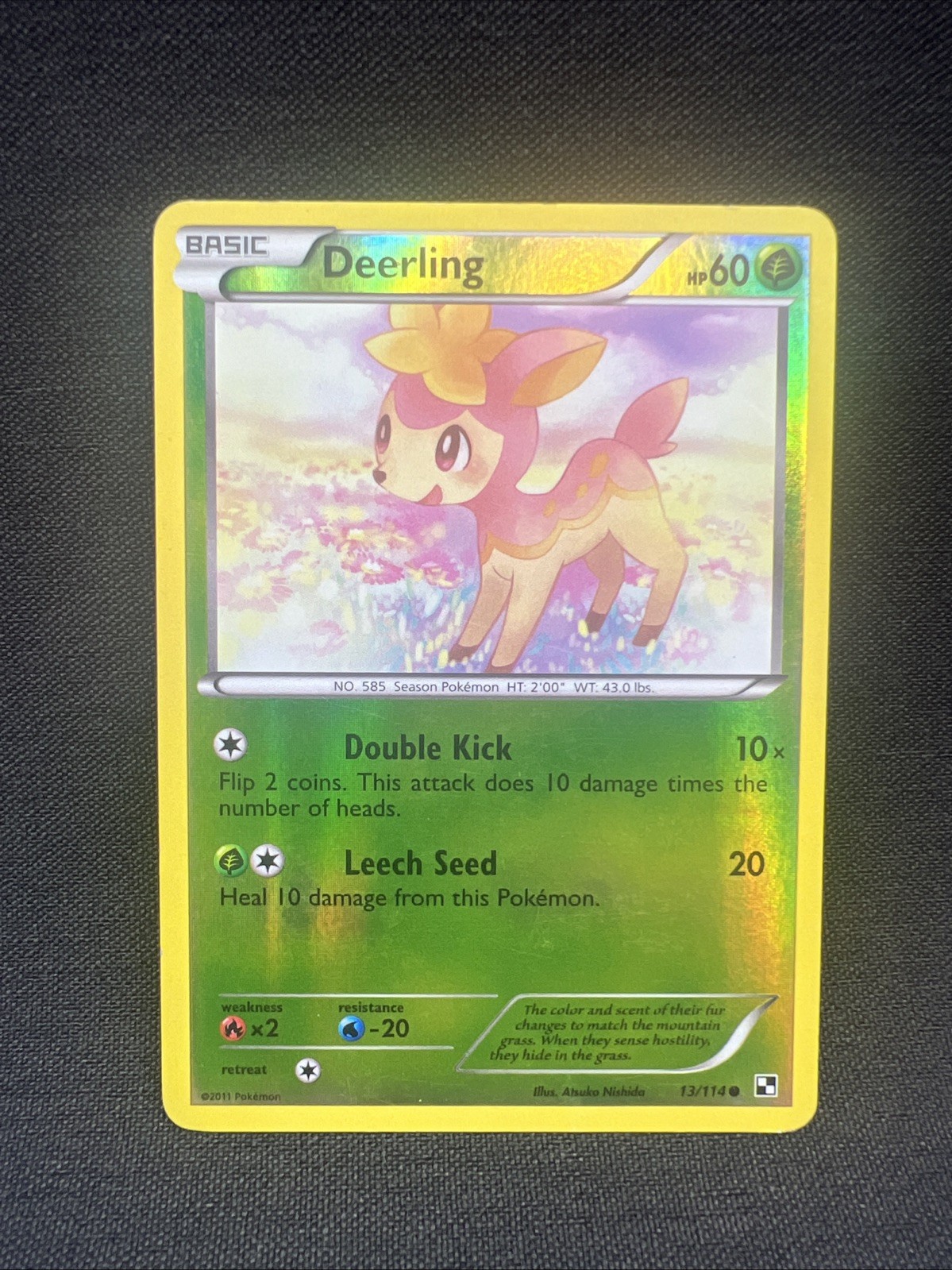 Deerling 13/114 Black & White Reverse Holo Deerling 13/114 Black & White Reverse Holo