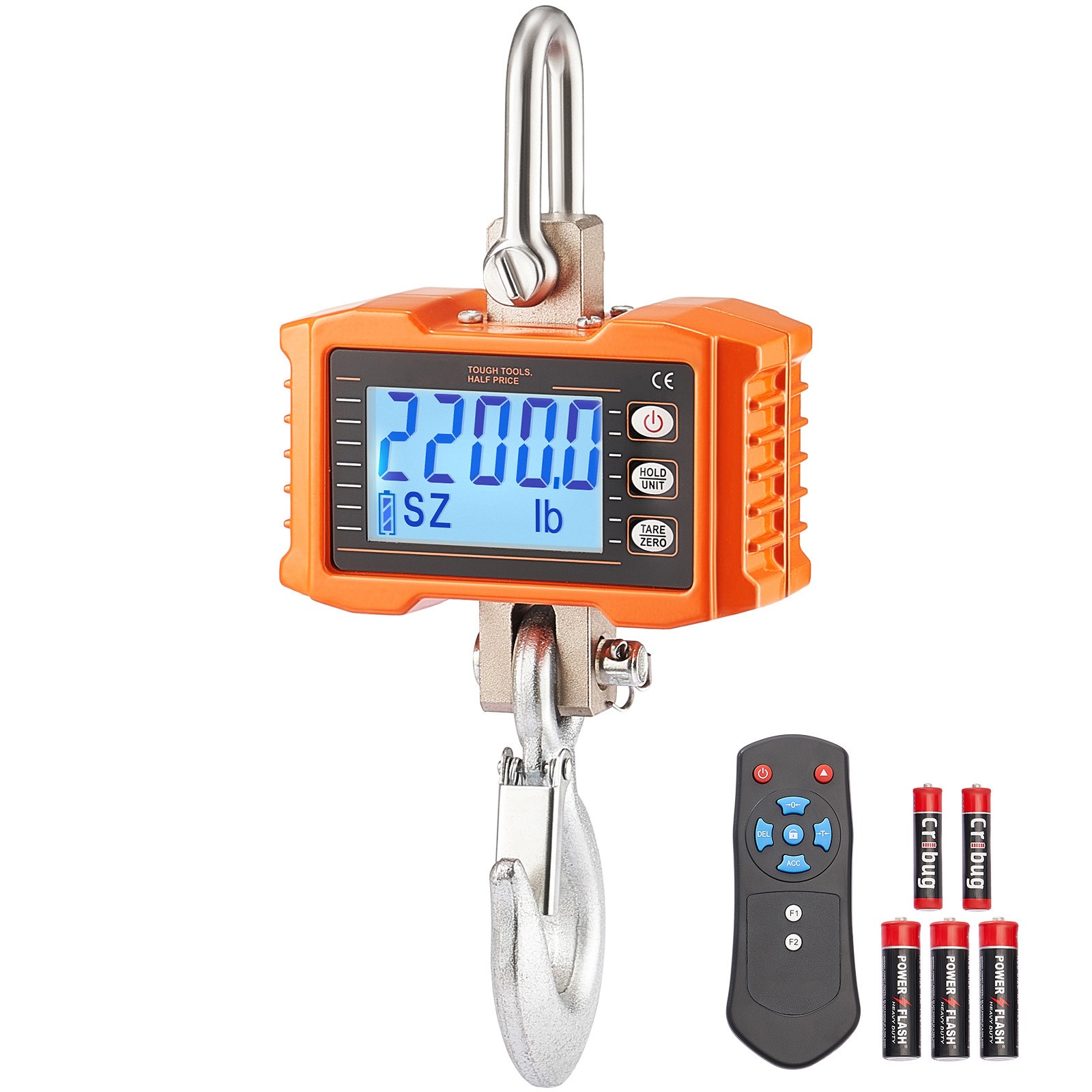 Uimoso Digital Crane Scale Industrial Hanging Scale 2200 lbs/1000 kg Heavy Duty