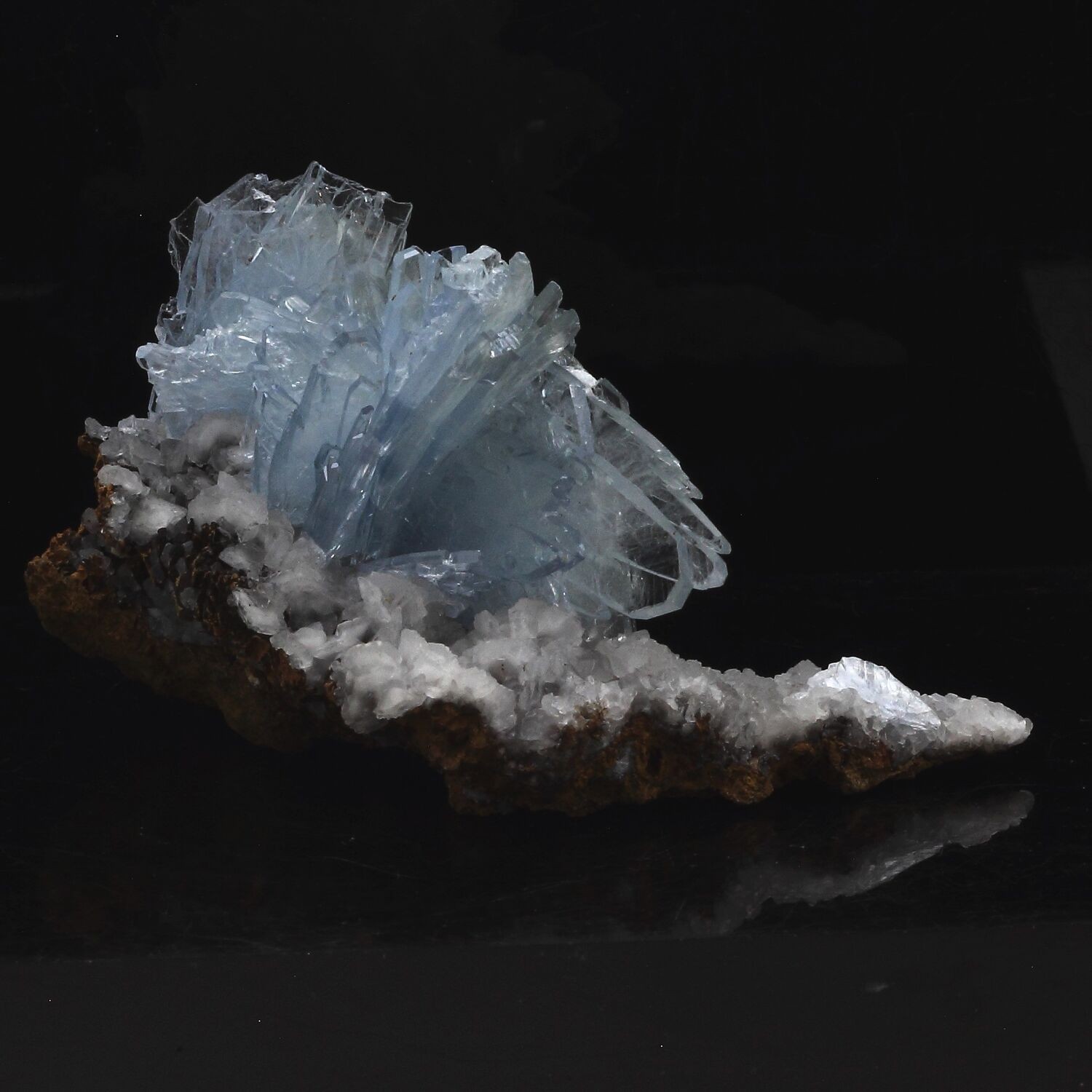 Blue Baryte. 341.80 Ct. Jebel Ouichane, Guelaia Circle, Nador Province, Reg