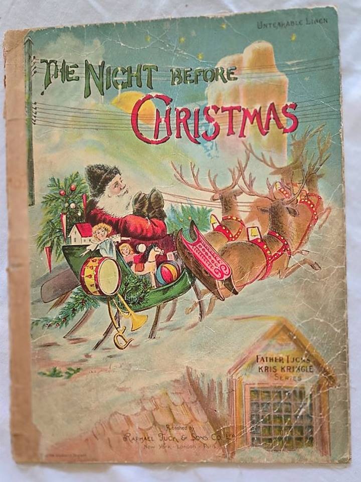 The Night Before Christmas Published by Raphael Tuck & sons late 1800\'s linen The Night Before Christmas Published by Raphael Tuck & sons late 1800\'s linen