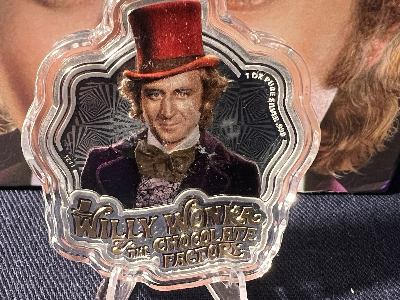 2024 Samoa Willy Wonka Shaped 1 oz Silver Coin Proof COA Box Golden Ticket  