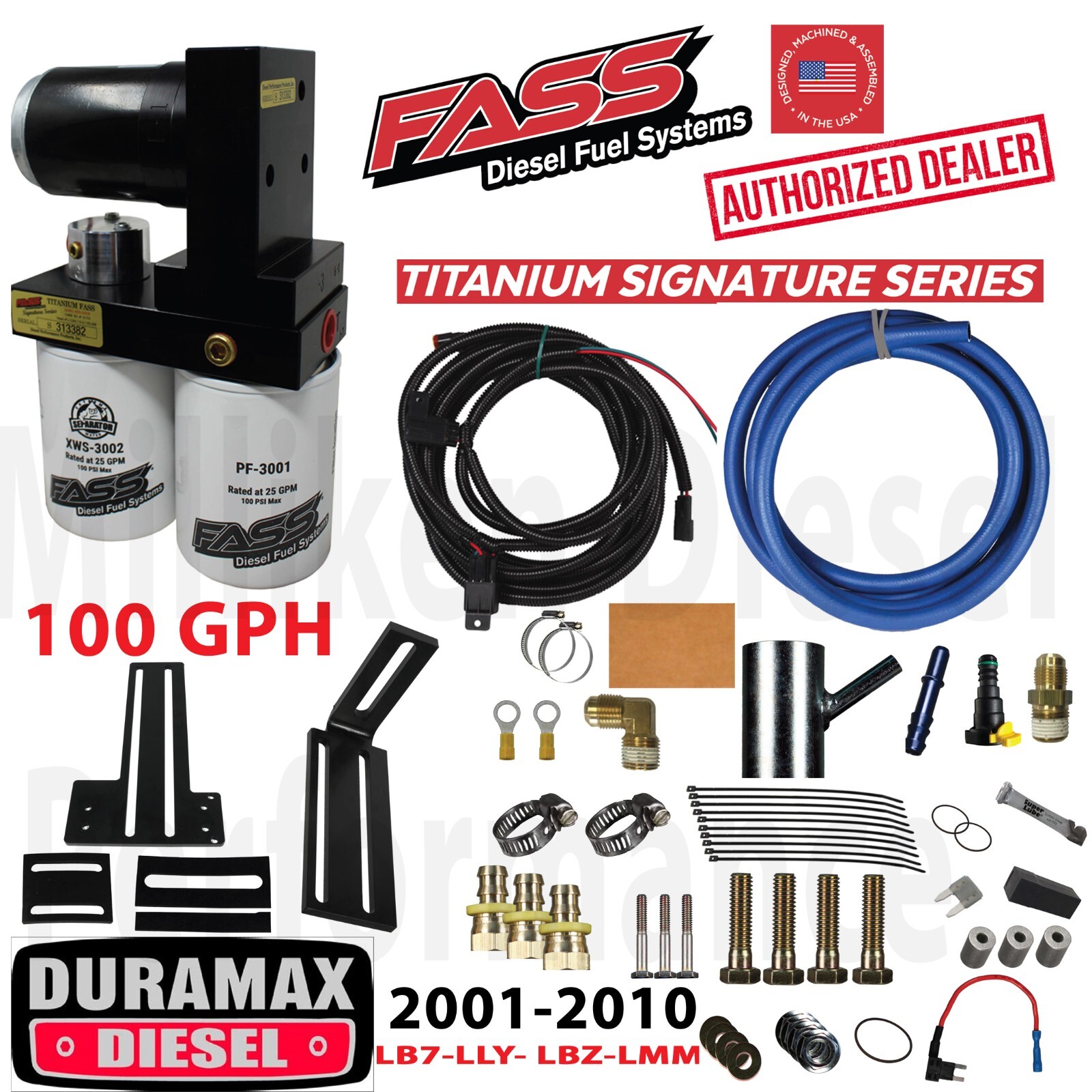FASS Titanium 100GPH Fuel Lift Pump System 01-10 Duramax Diesel Chevy GMC GM 6.6