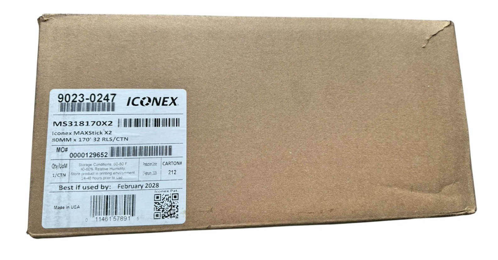 80 mm x 170 ft Iconex MAXStick X2 - 32 Count - Ex: 2/28