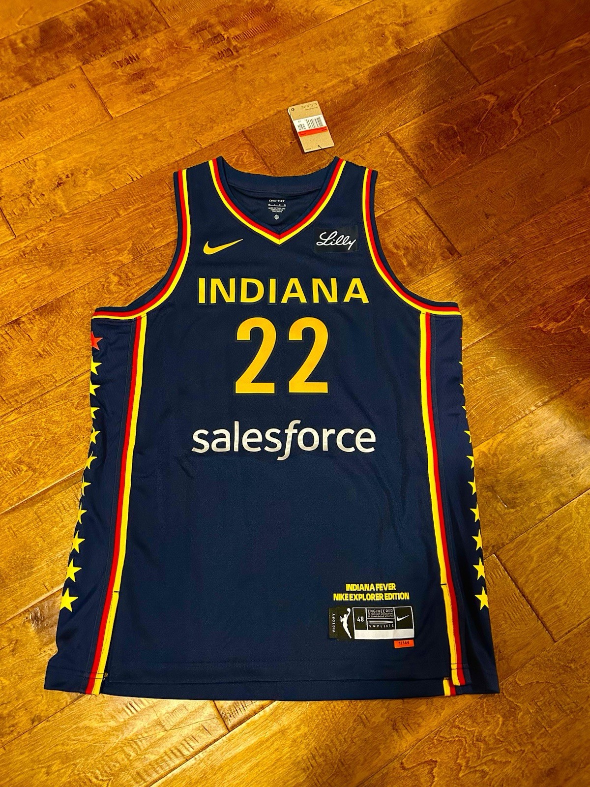 Caitlin Clark Indiana Fever Jersey Blue Adult Large