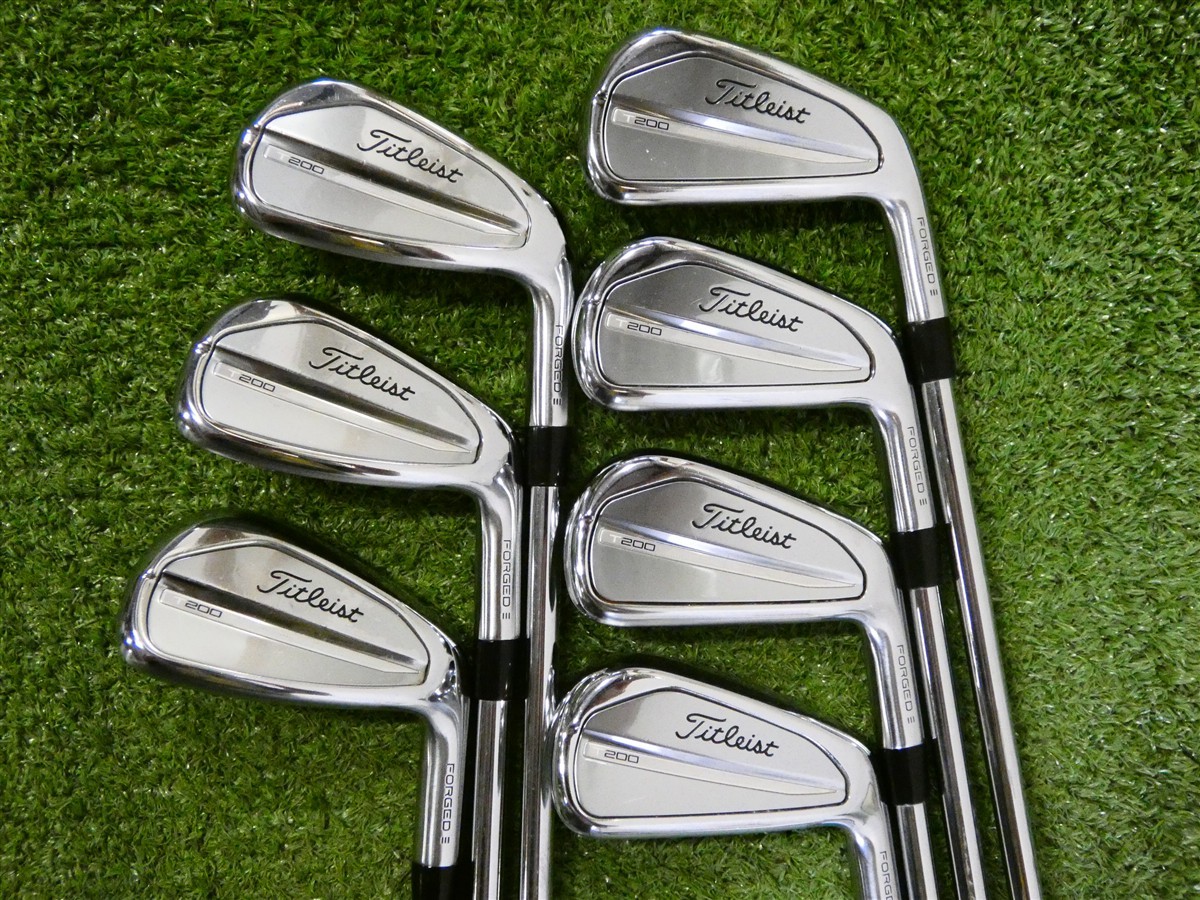 Titleist 2023 T200 Forged Irons 4-P AMT Black S300 Stiff Steel 