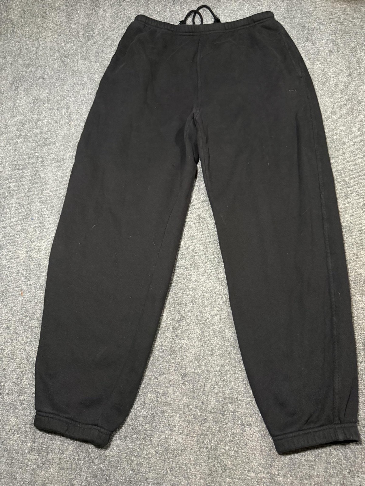 Skims Sweatpants Mens Medium Black Fleece Elastic Waist Cuffed