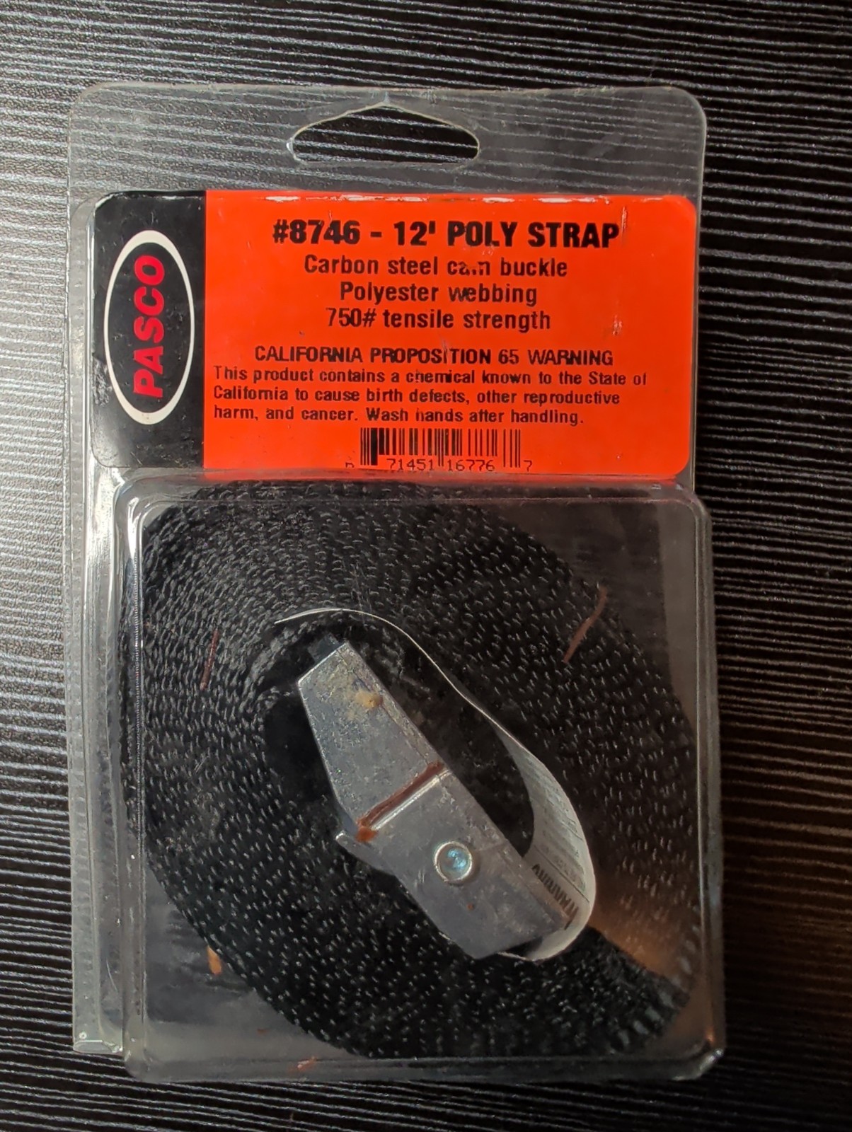 Pasco 8746 12\' Poly Strap Black New Old Stock 
