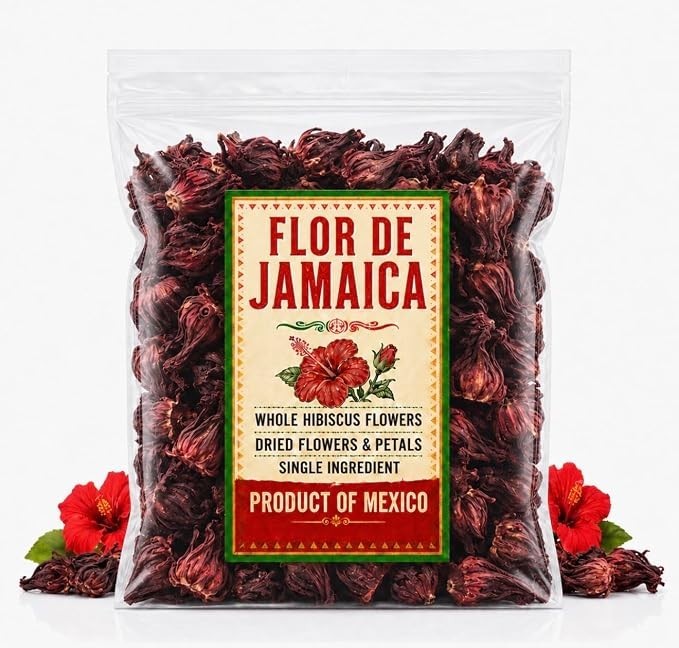 Flor de Jamaica – Mexican Hibiscus Petals | 100% Natural, Non-GMO, No Additives 