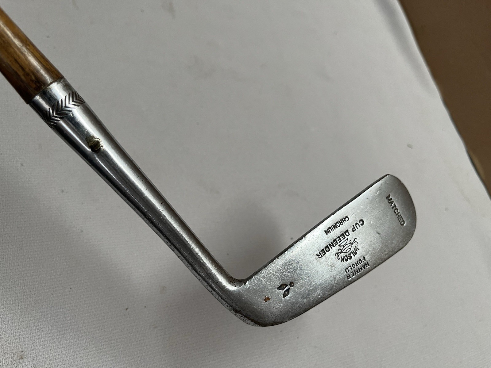 Vintage Thos. Wilson Hickory Shaft Aim Rite Golf Club #9 Putter - Cup Defender