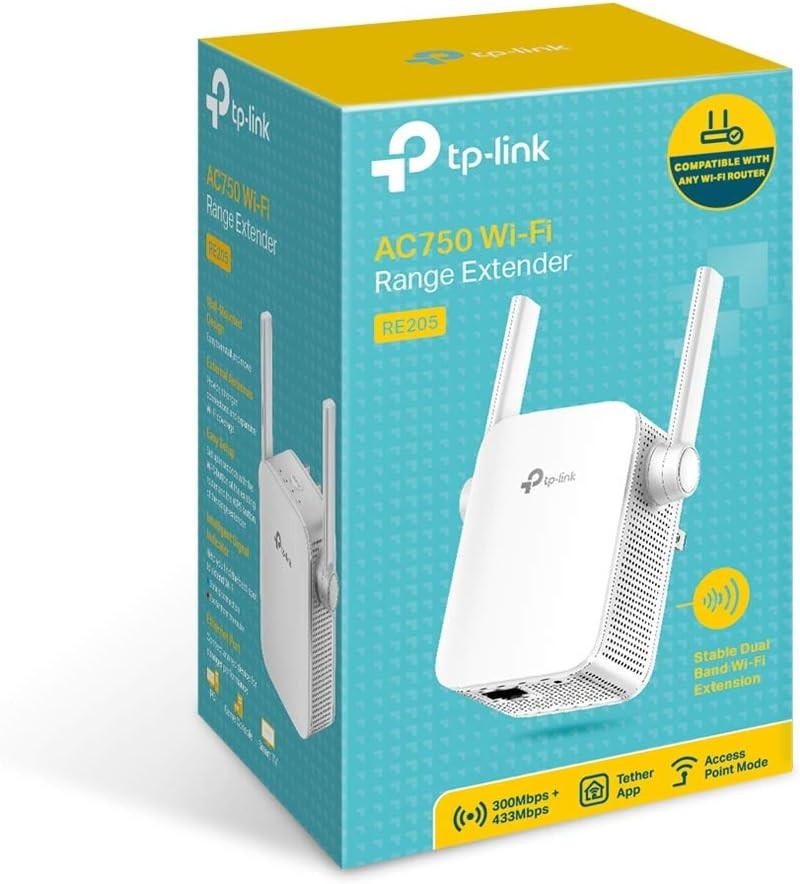 TP-Link AC750 Wi-Fi Range Extender with Two External Antennas (RE205)