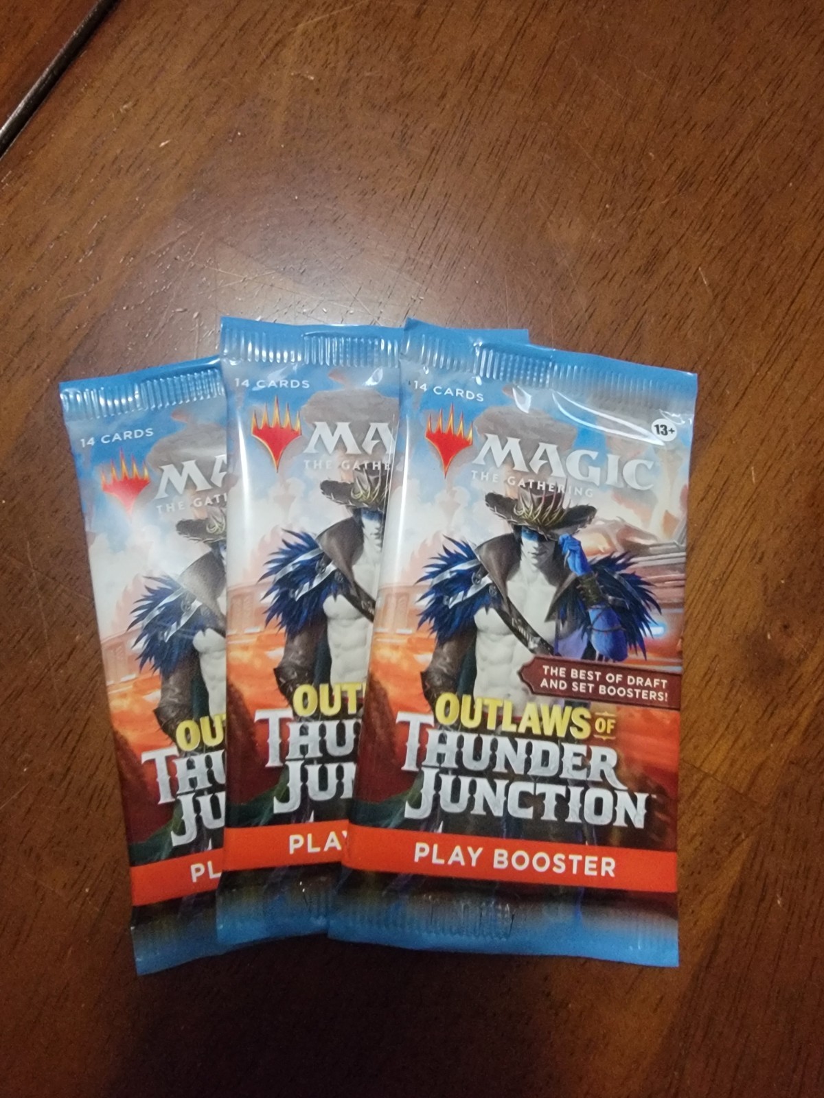 MTG Lot of 3 Outlaws of Thunder Junction Play Booster Packs- Magic the Gathering