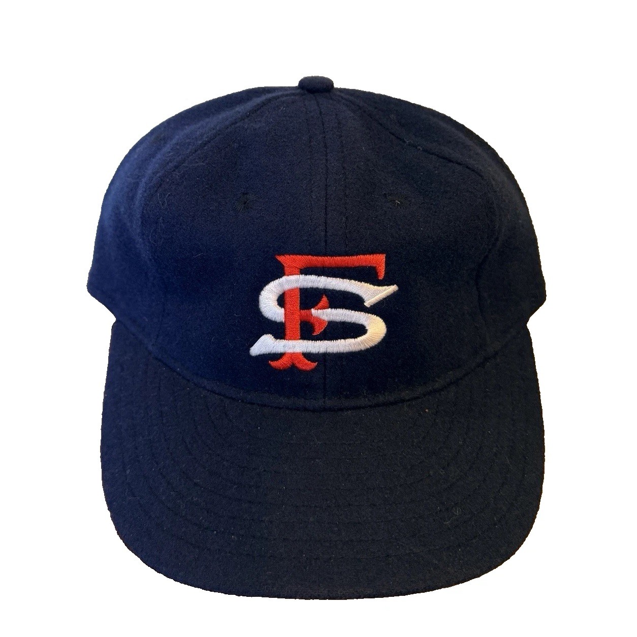 Ebbets Field Flannels hat cap Seals 7 1/8 100% wool USA VTG Authentic baseball