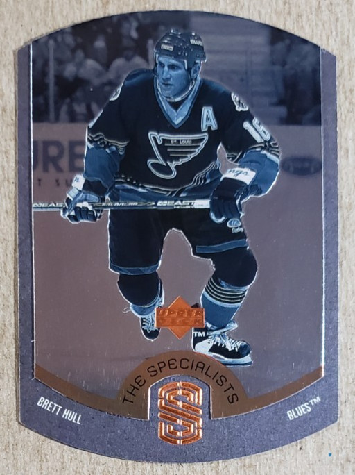 1997-98 Upper Deck The Specialists Level 2 Gold Brett Hull /100 Blues #S16