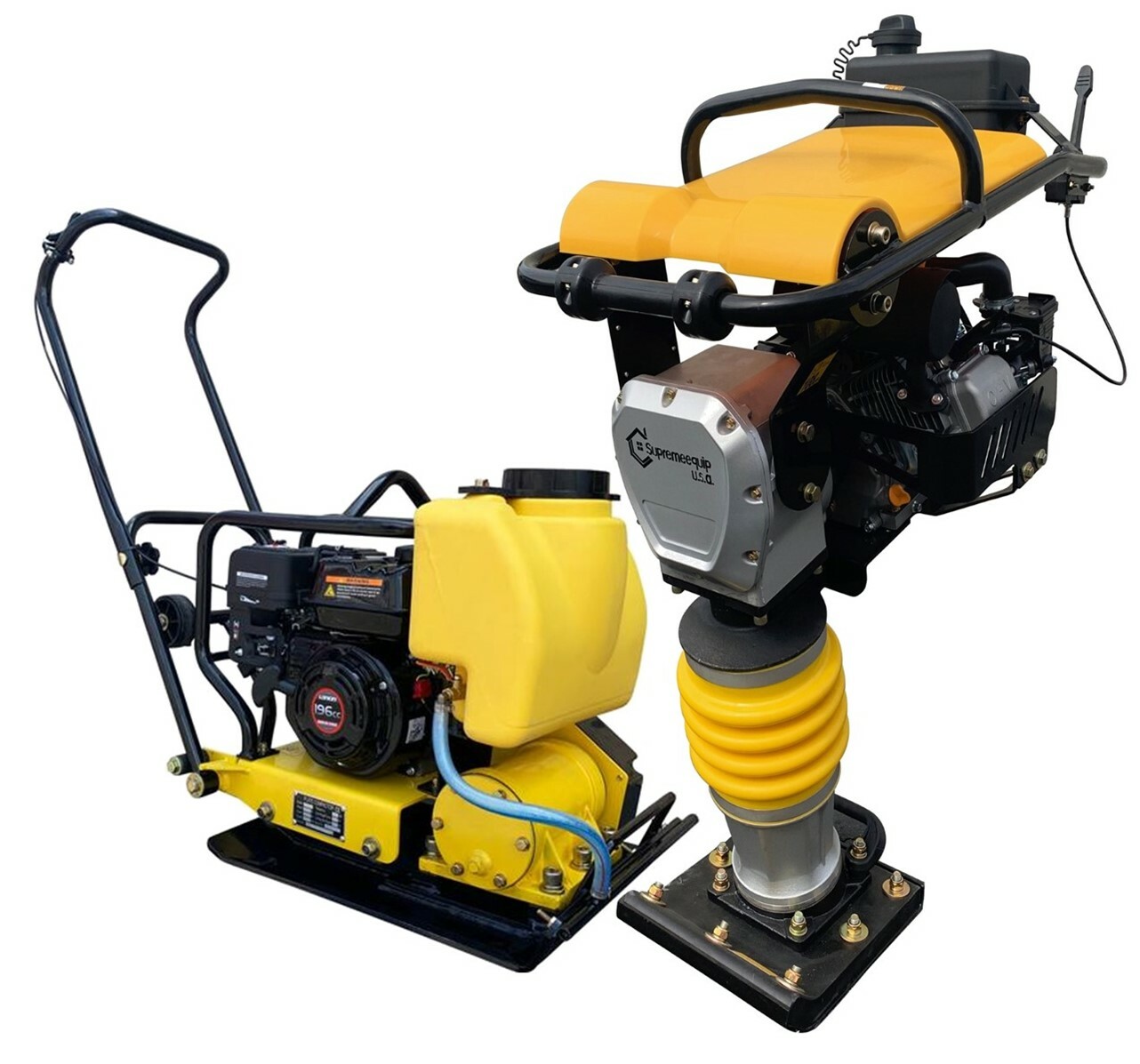6.5HP Tamper Rammer AND6.5HP Gas Plate Compactor W/Water Tank COMBO Model 2026