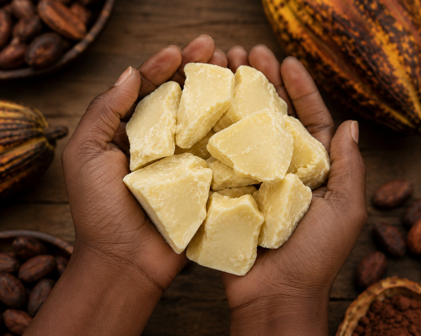 Raw cocoa butter  block 100% Pure Organic cocoa Bean Unrefined food grade