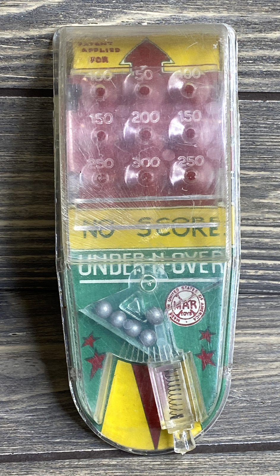Vintage Mar Toys 1944 Under-N-Over Handheld Pinball Game 