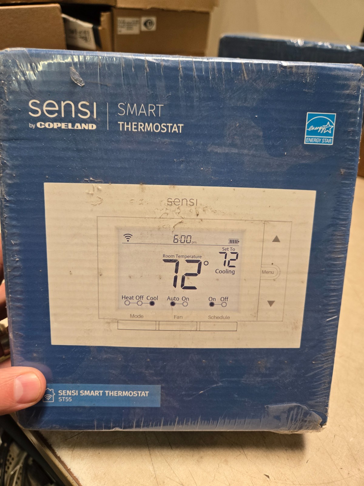 Emerson Sensi ST55  Smart Programmable Wi-Fi Thermostat White Sealed