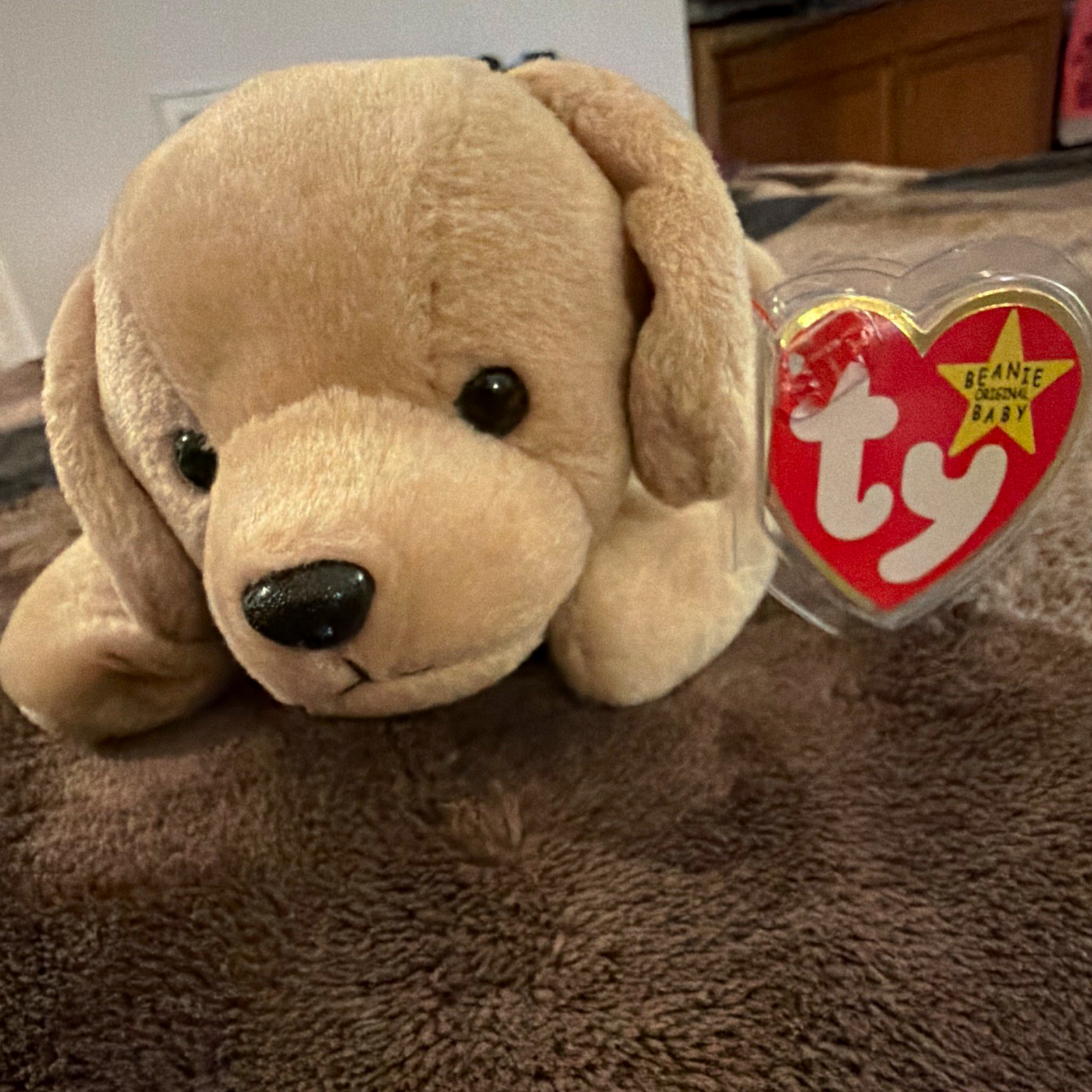 RARE Ty Beanie Babies Fetch Dog Plush 1997 Vintage Retired MWMT RARE Ty Beanie Babies Fetch Dog Plush 1997 Vintage Retired MWMT