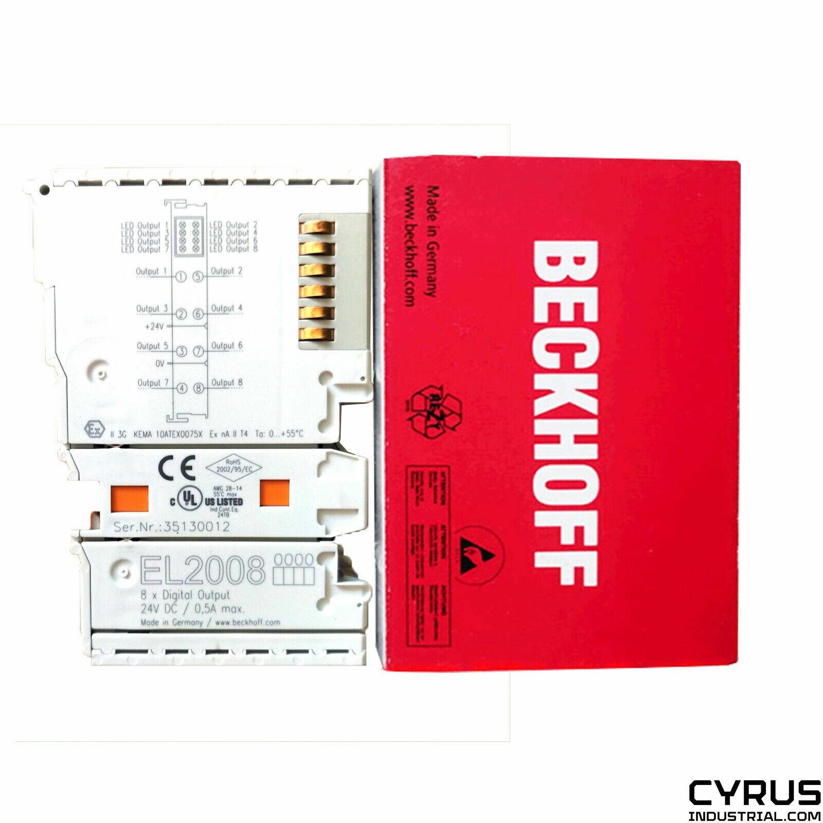 Beckhoff EL2008 | EL2008-0000 EtherCAT Terminal, 8-channel digital output, 24 V 
