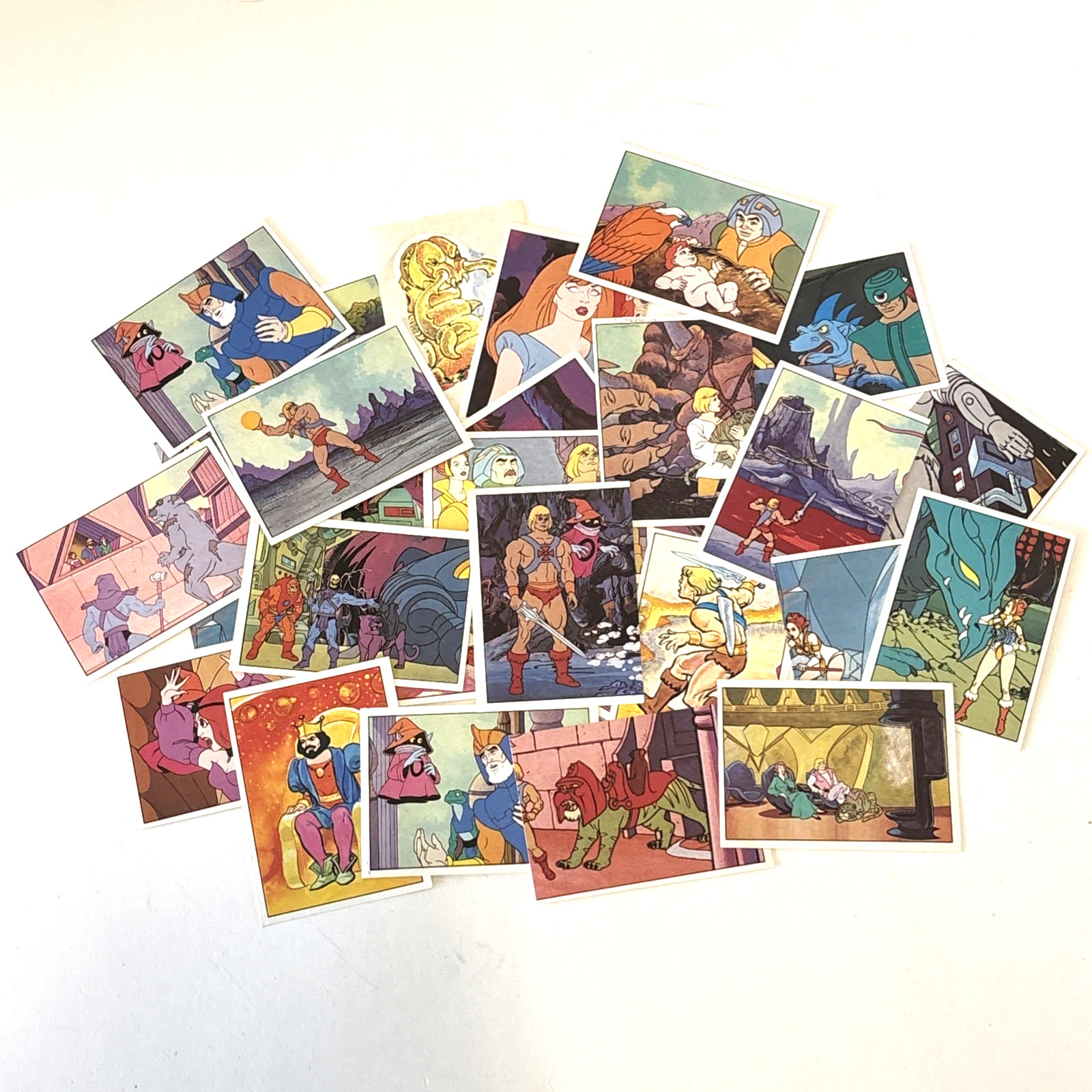 Vintage 1983 He-Man Masters of the Universe Panini Sticker Lot of 28 VGC