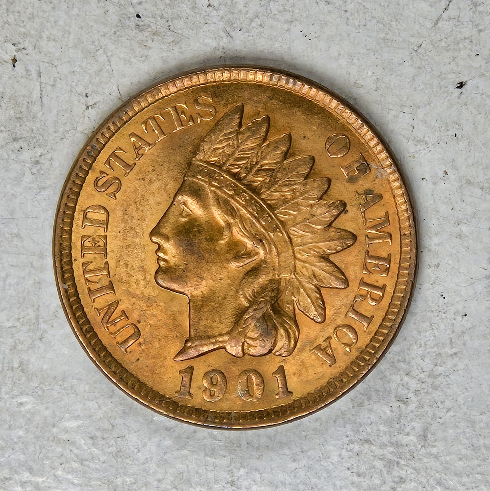1901 Indian Head Cent - RED BROWN - Choice Uncirculated - 