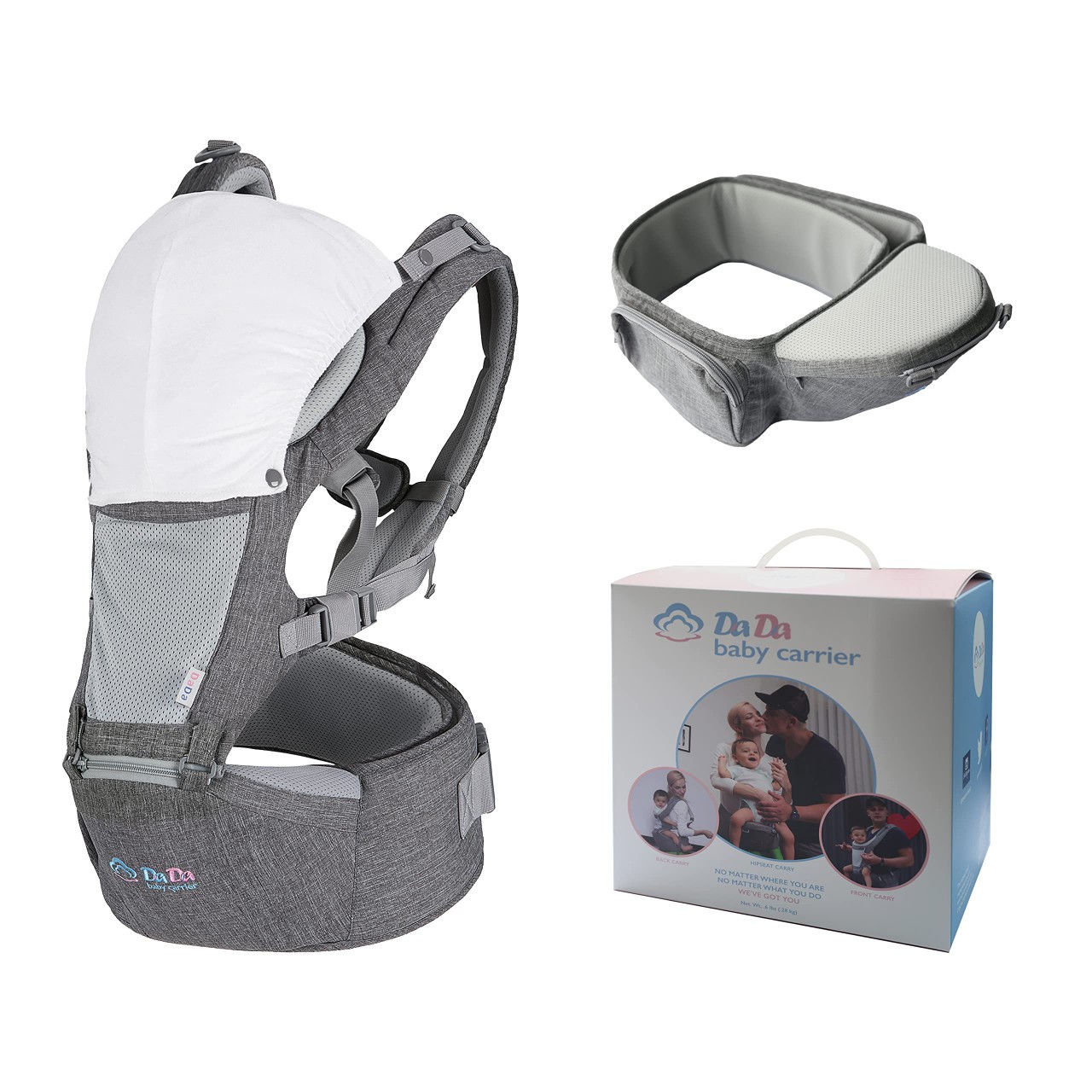 Texas Design Safety Certified Ergonomic DADA Hip Seat Baby Carrier Newborn to To