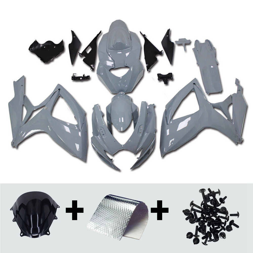 ABS Plastic Gray Fairing Kit for Suzuki GSXR600 GSXR750 K6 2006 2007 Bodywork