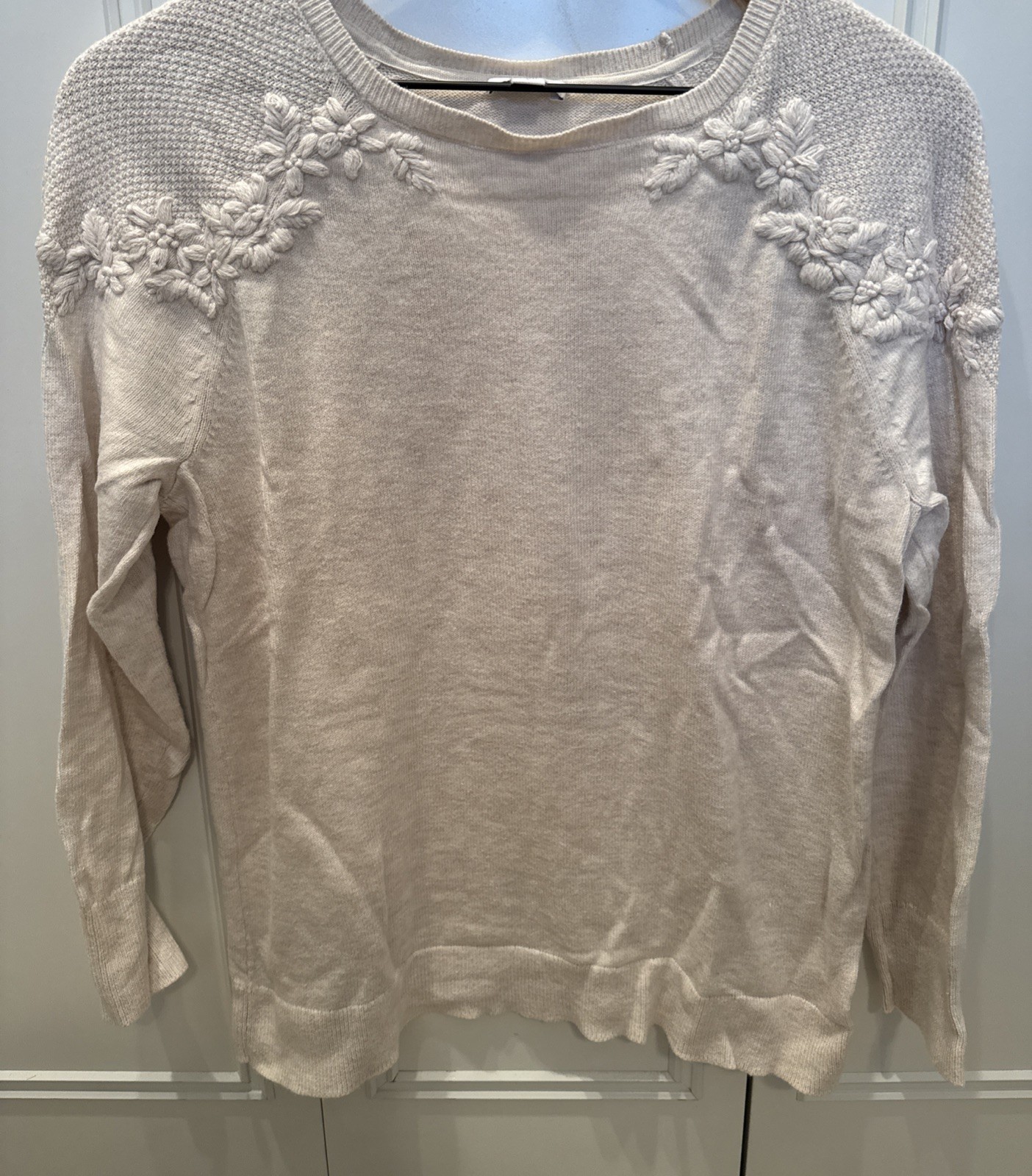 J Jill Floral Embroidered Sweater. Size Small.