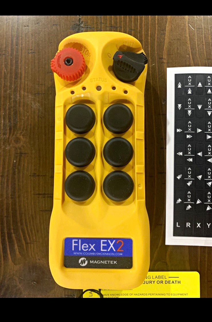 Magnetek Flex EX2 Yellow Lifting Machine Remote Control Transmitter Magnetek Flex EX2 Yellow Lifting Machine Remote Control Transmitter