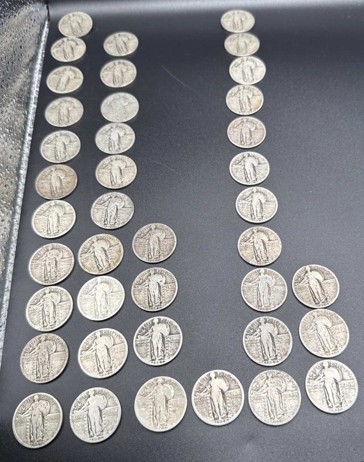 Standing Liberty Quarter Roll 1925-1930 90% Silver Lot of 40 Coins Full Roll